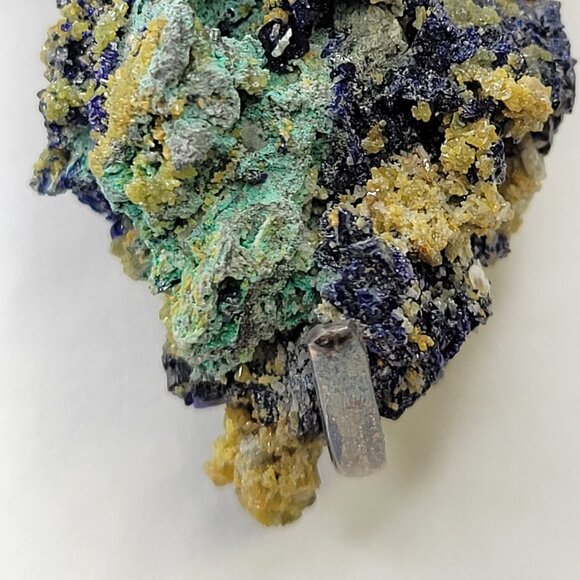 Azurite Malachite Pendant Statement Blue Rocks Pendant - Picture 13 of 16